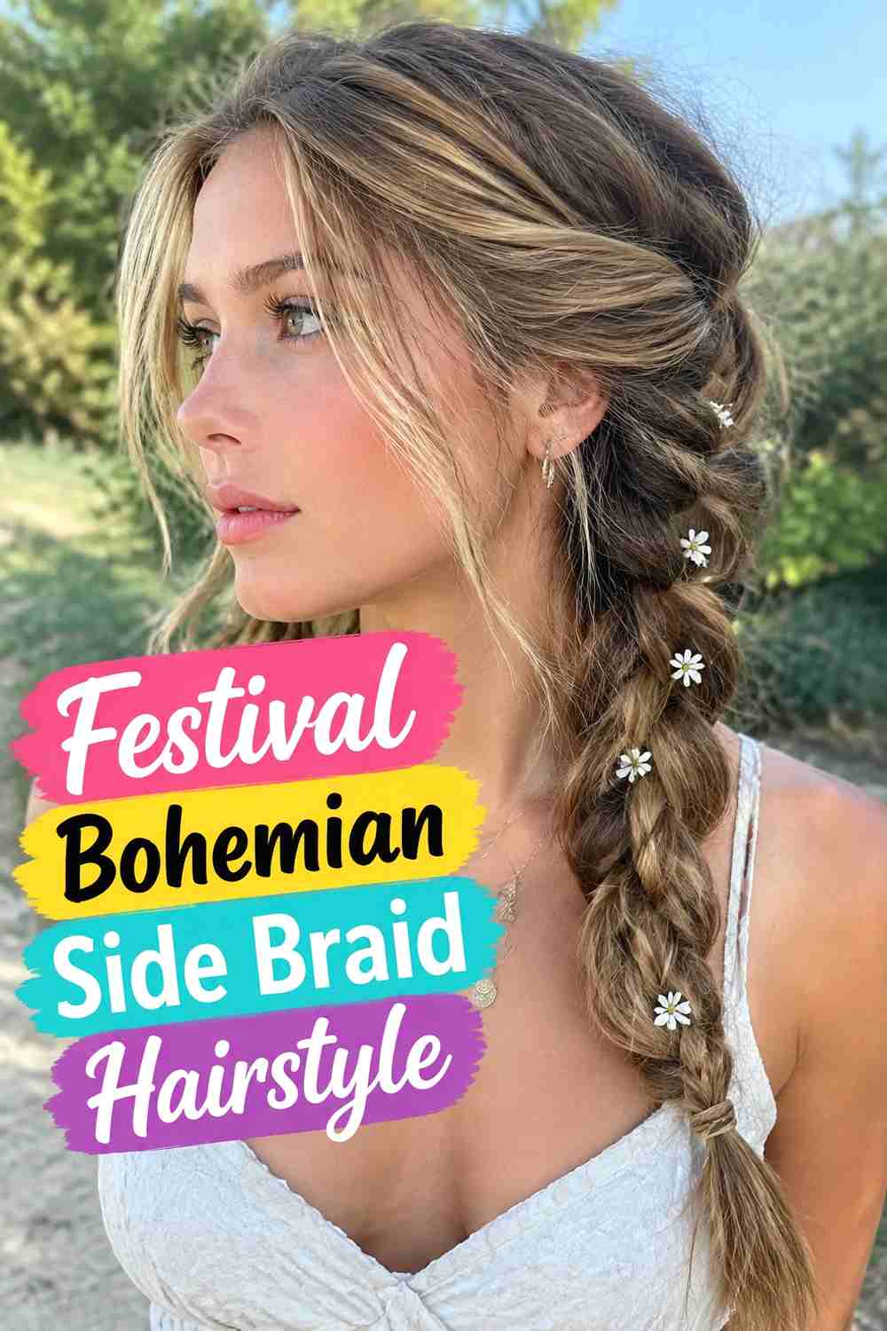 13. Festival Bohemian Side Braid Hairstyle
