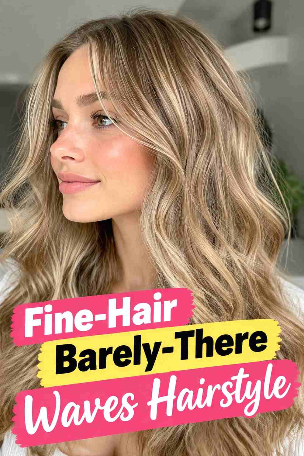 12. Fine Hair Barely There Waves Hairstyle