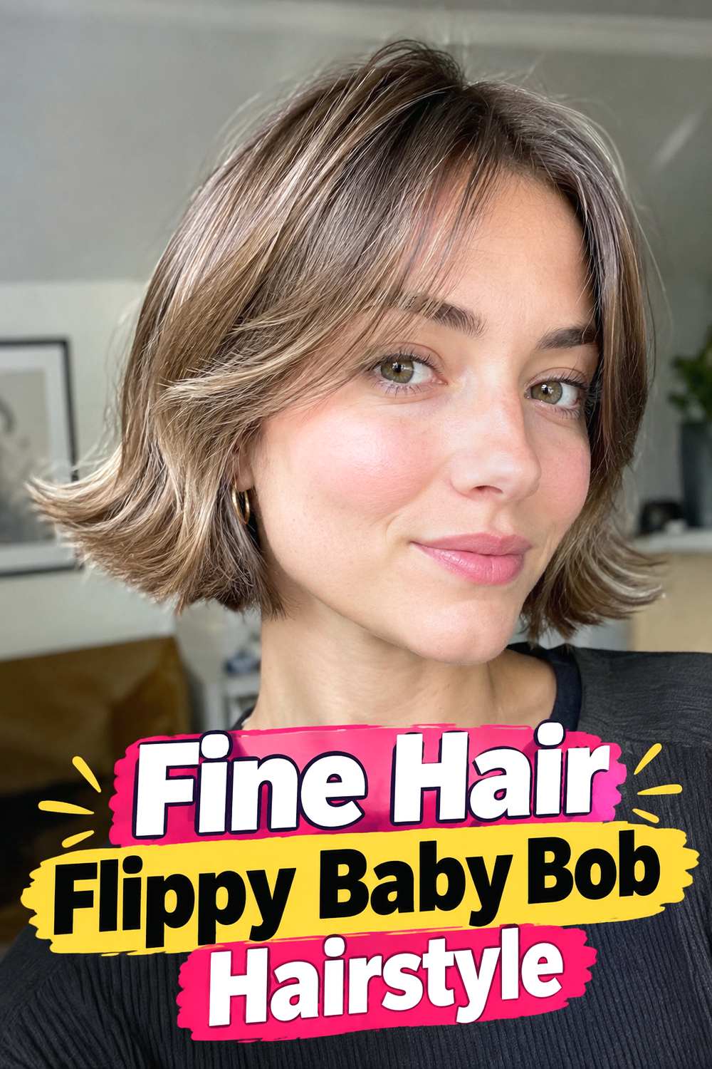 Fine Hair Flippy Baby Bob Hairstyle