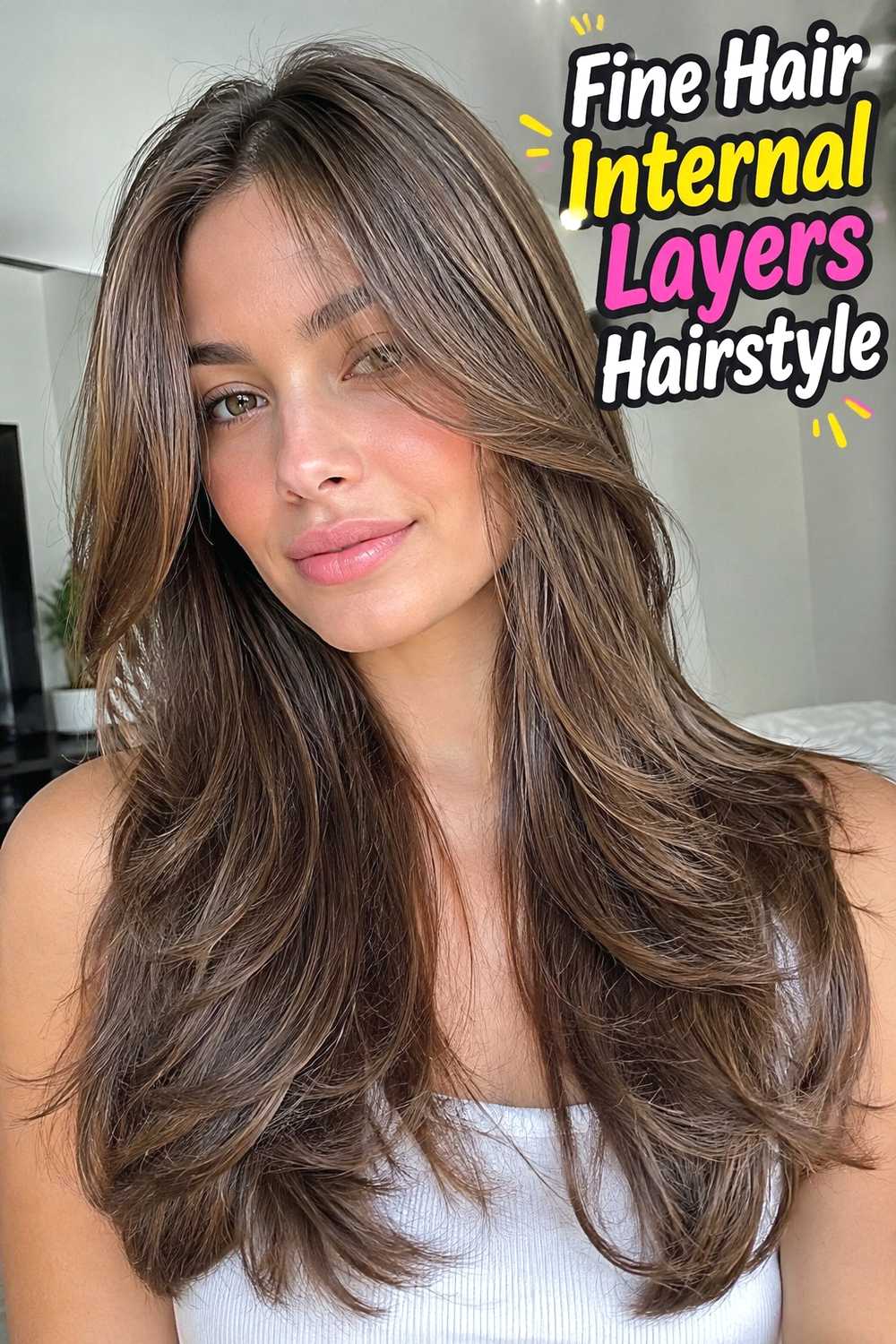 12. Fine Hair Internal Layers Hairstyle