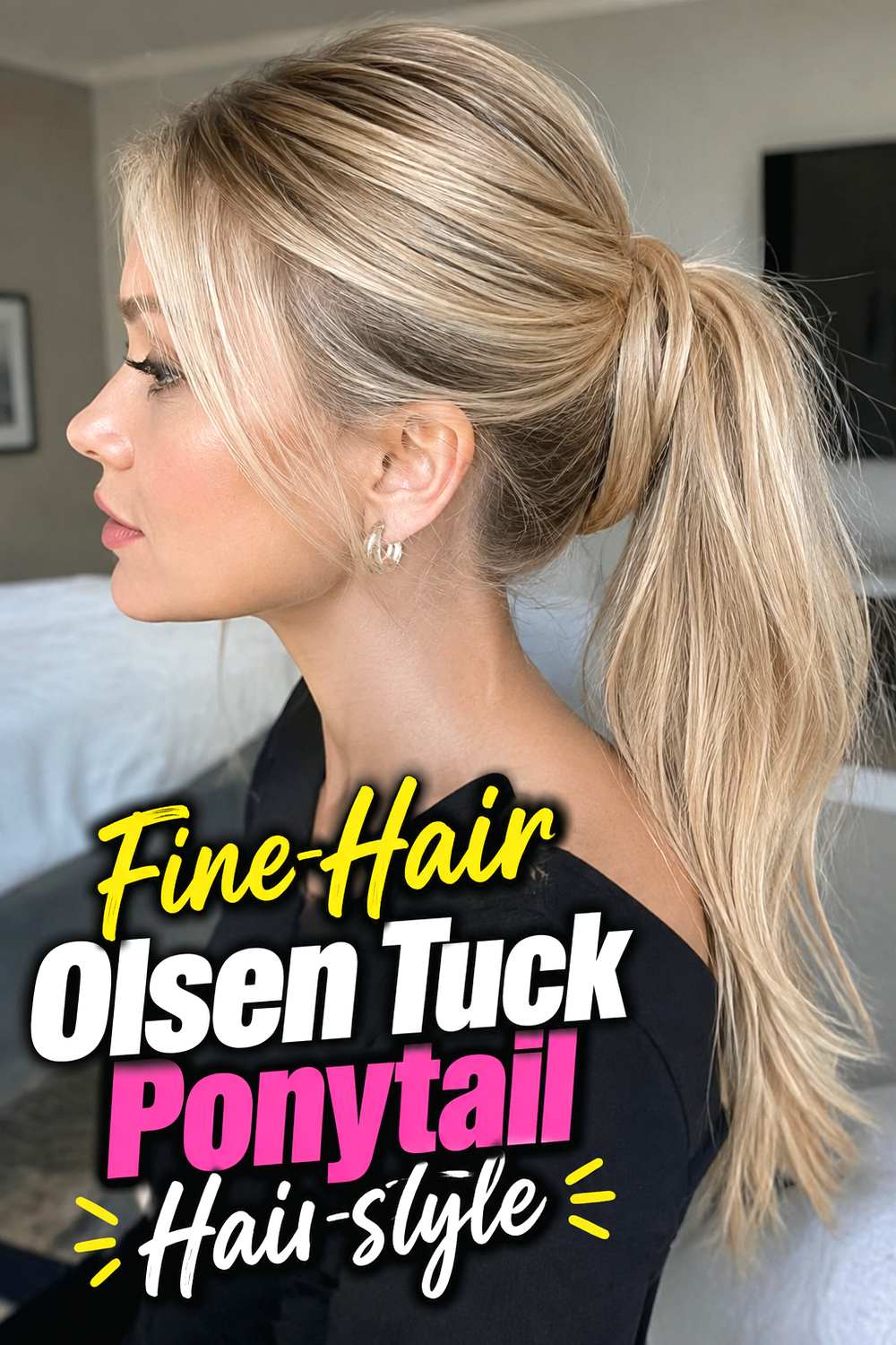 Fine-Hair Olsen Tuck Ponytail Hairstyle