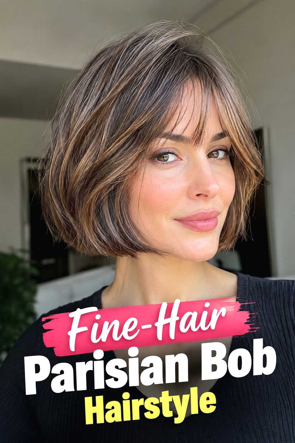 14. Fine Hair Parisian Bob Hairstyle