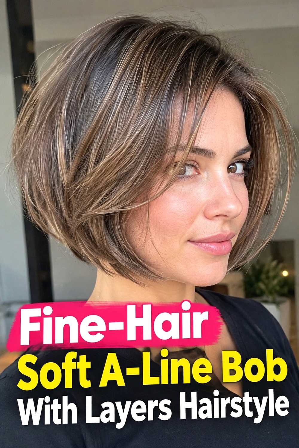 10. Fine Hair Soft A Line Bob With Layers Hairstyle