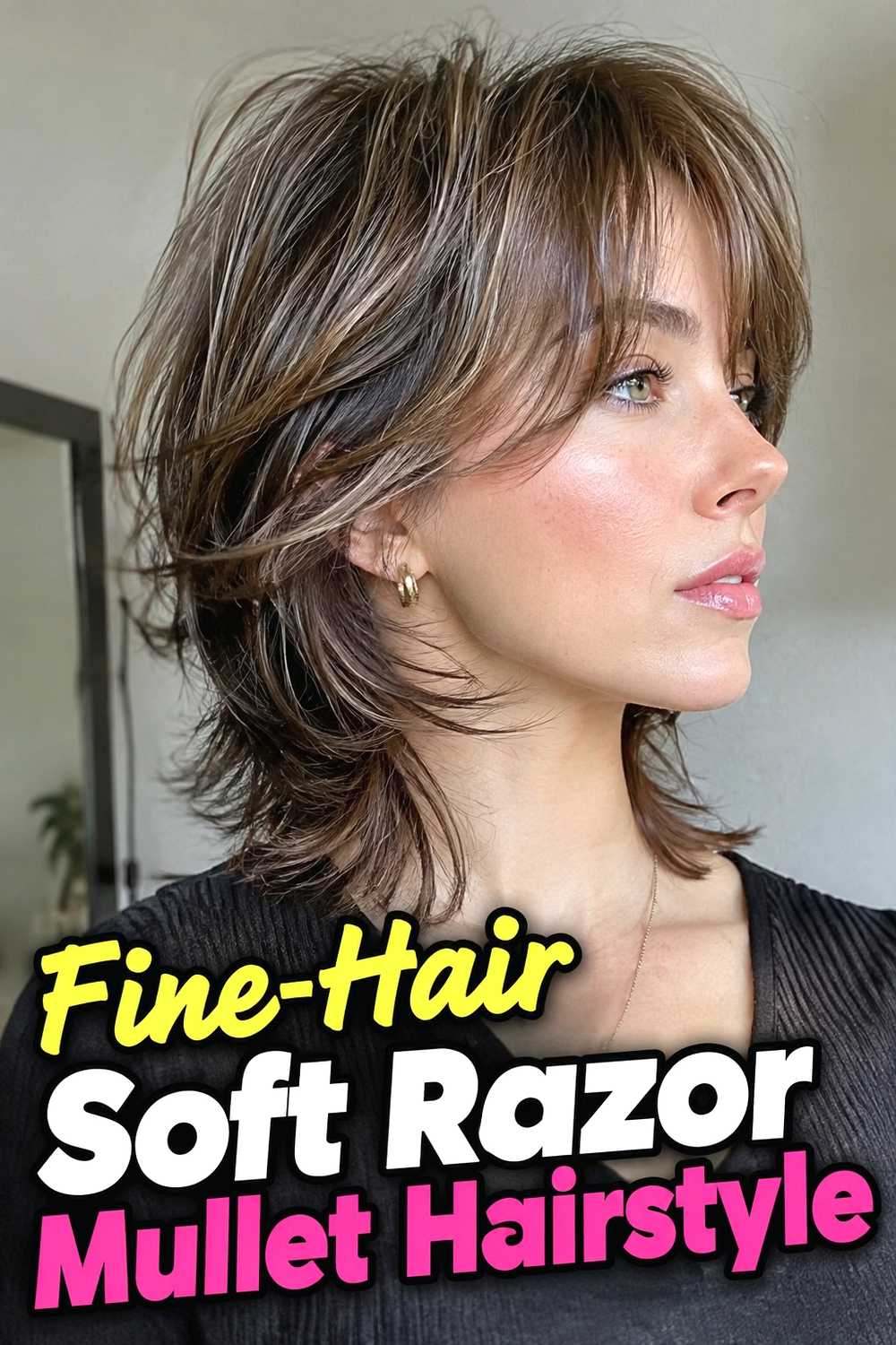 11. Fine Hair Soft Razor Mullet Hairstyle