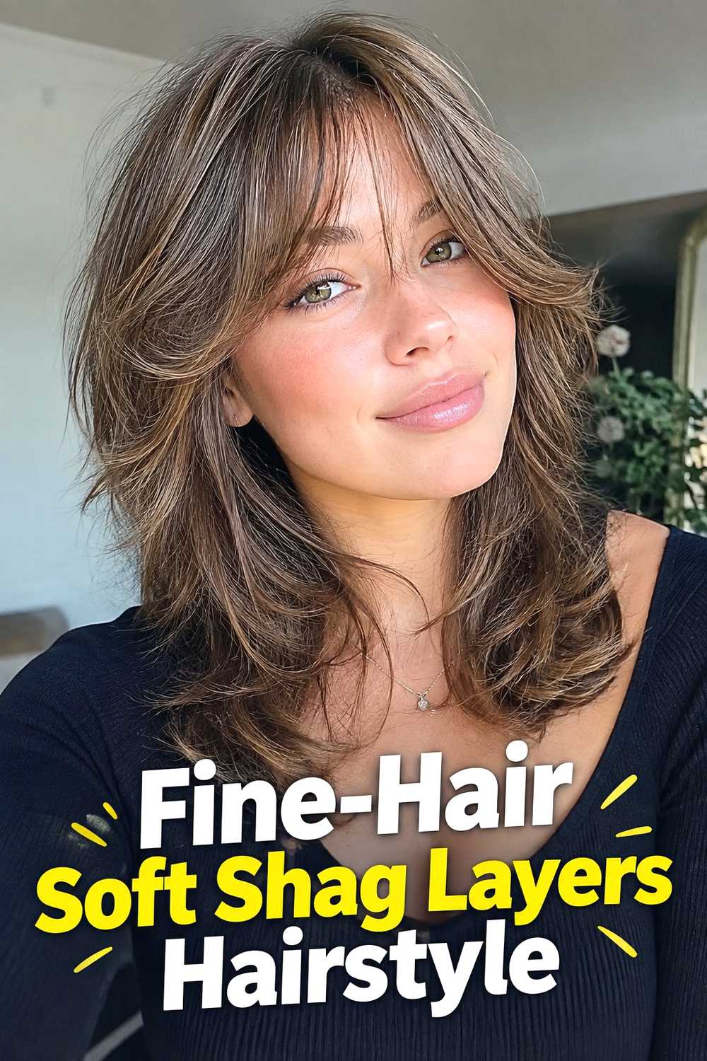6. Fine Hair Soft Shag Layers Hairstyle