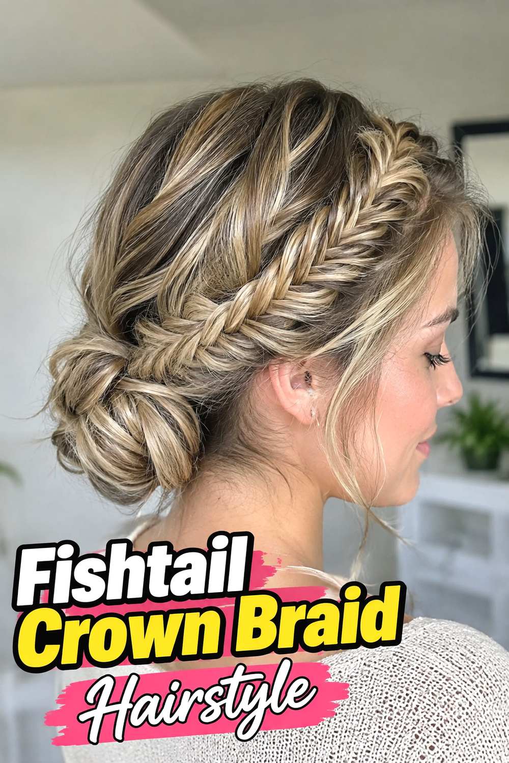 Fishtail Crown Braid Hairstyle