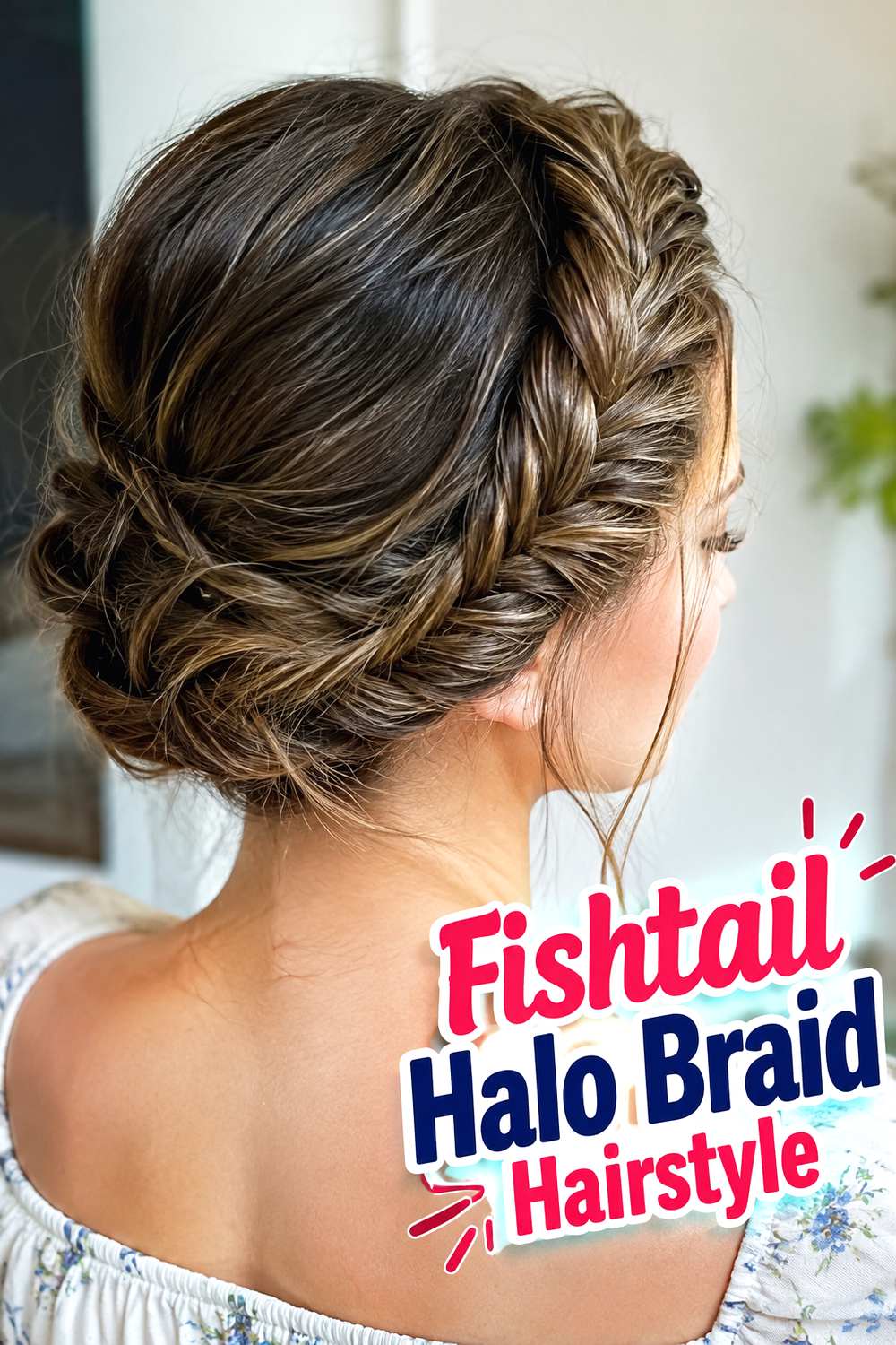 Fishtail Halo Braid Hairstyle