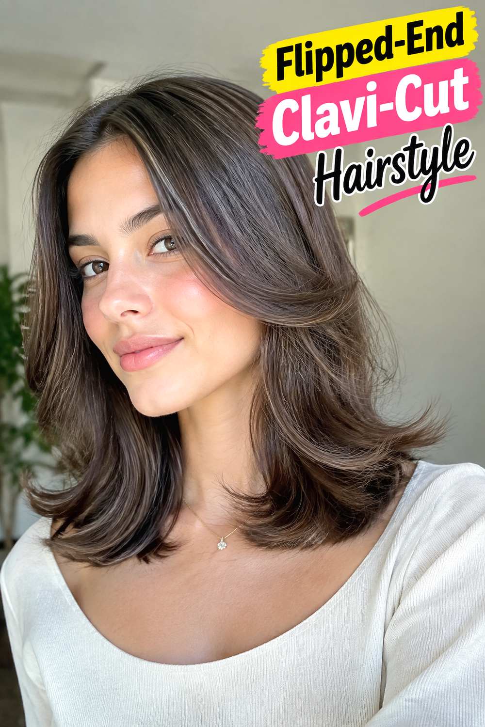 Flipped-End Clavi-Cut Hairstyle