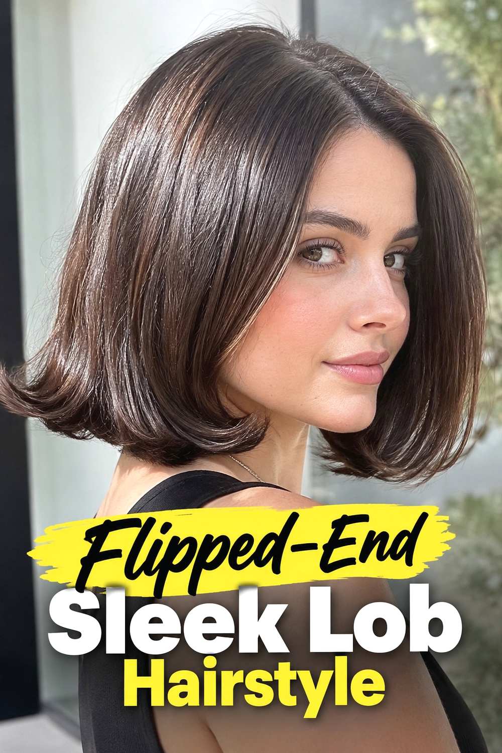 11. Flipped End Sleek Lob Hairstyle