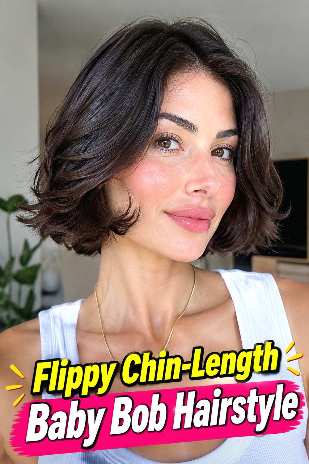 Flippy Chin-Length Baby Bob Hairstyle