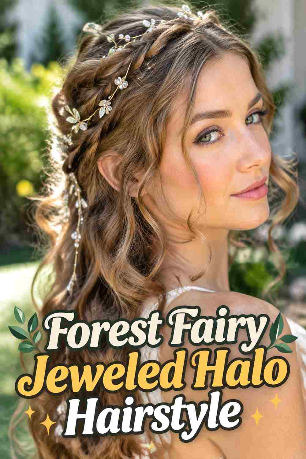 19. Forest Fairy Jeweled Halo Hairstyle