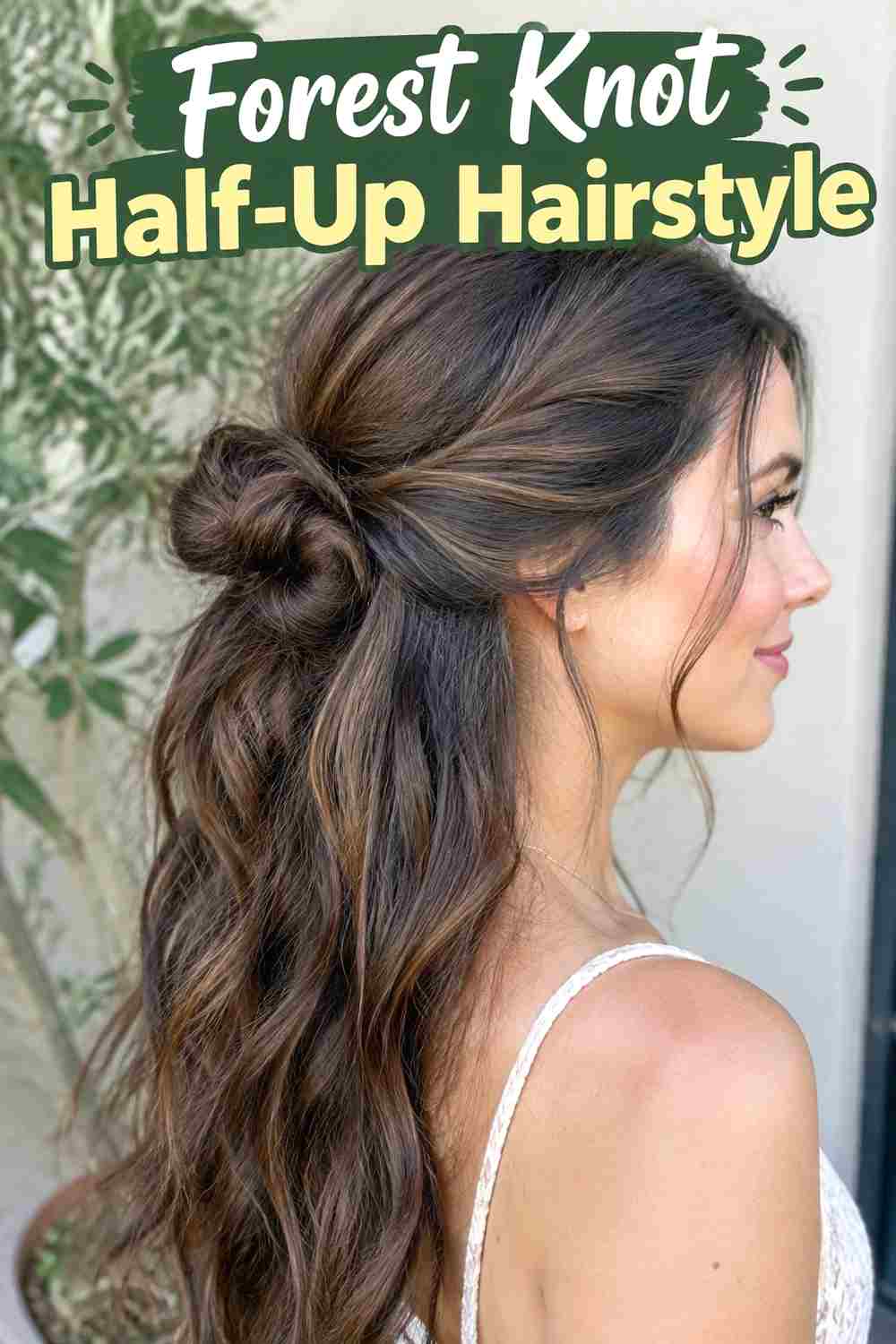 8. Forest Knot Half Up Hairstyle