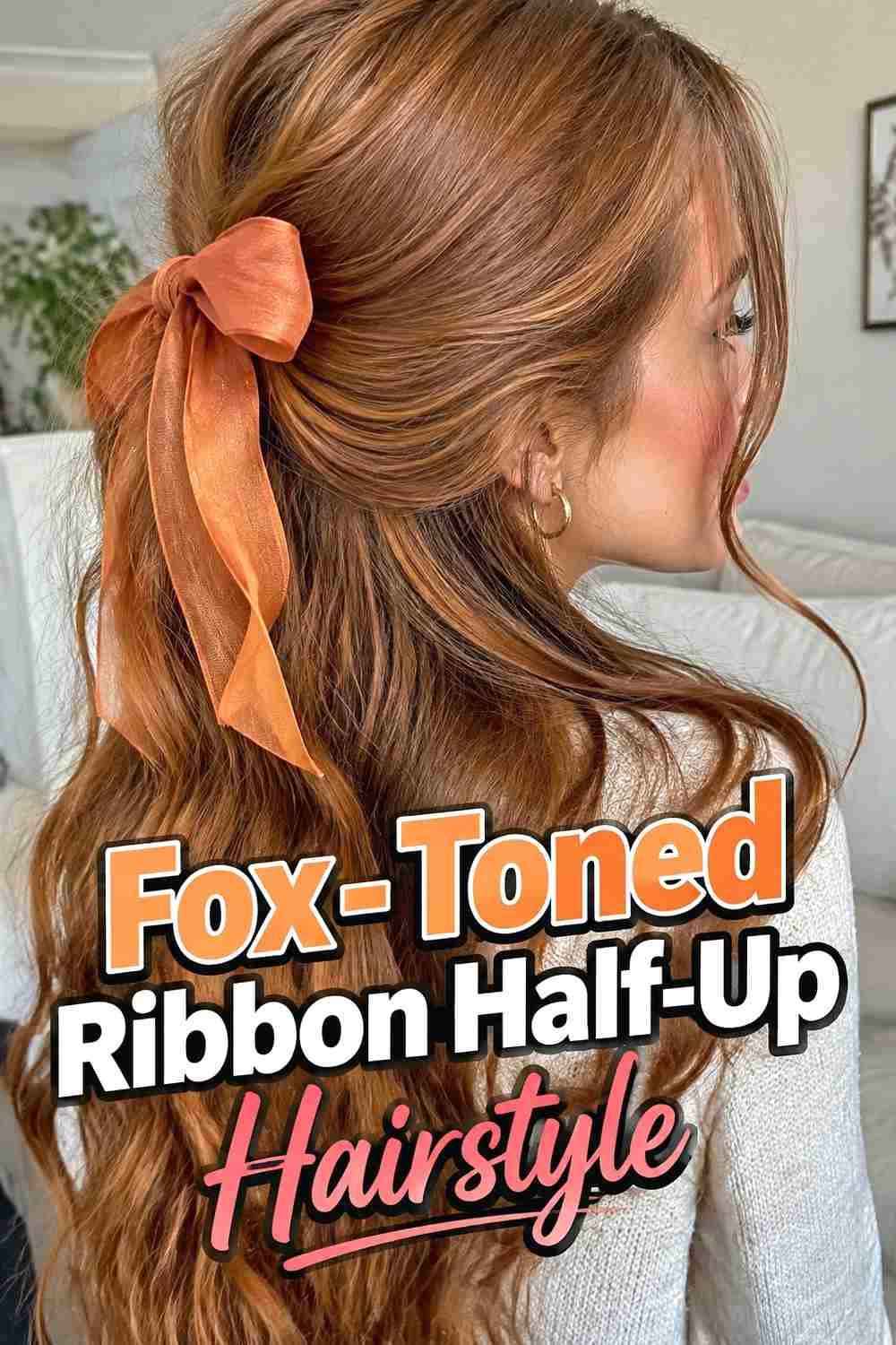 6. Fox Toned Ribbon Half Up Hairstyle