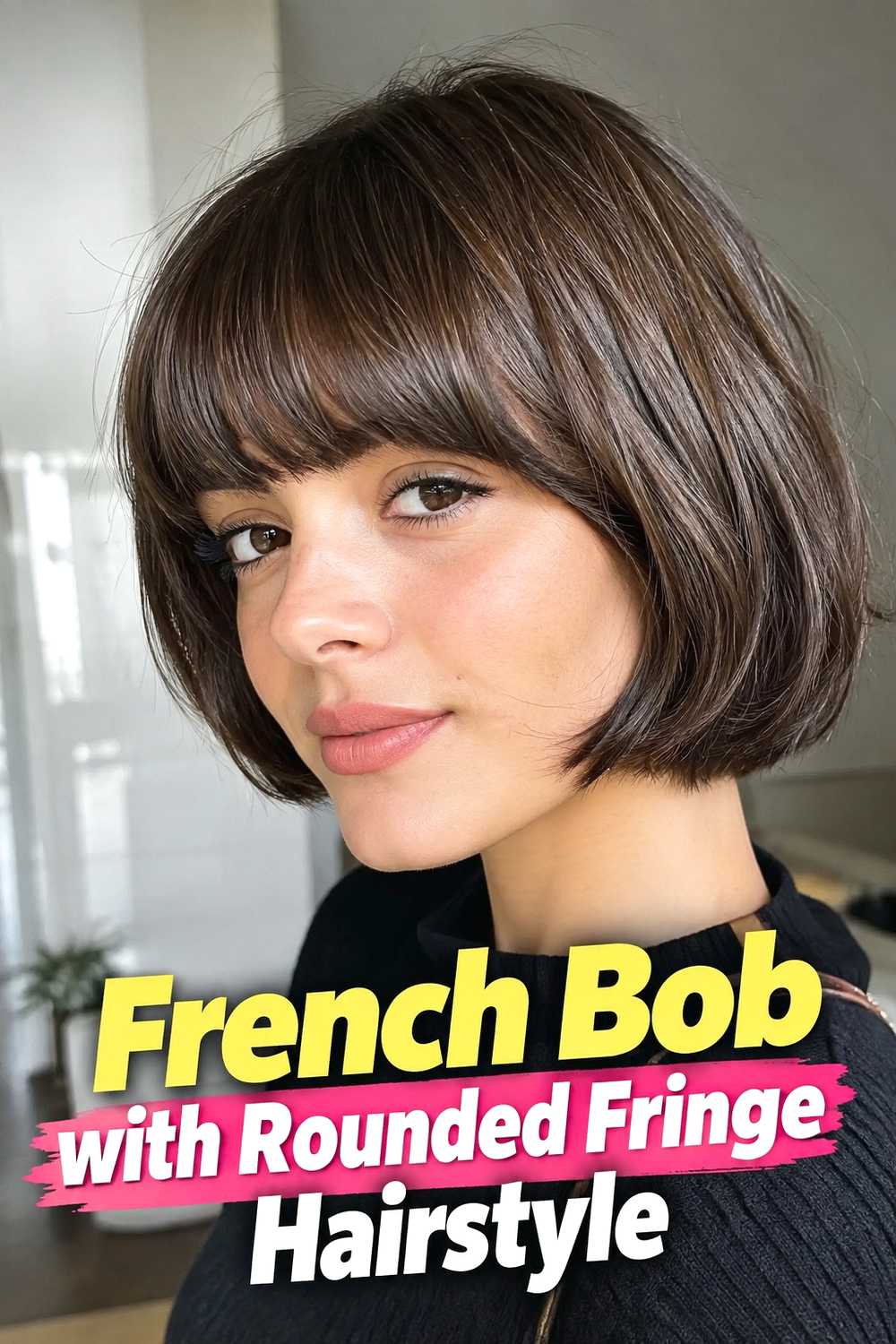 3. French Bob With Rounded Fringe Hairstyle