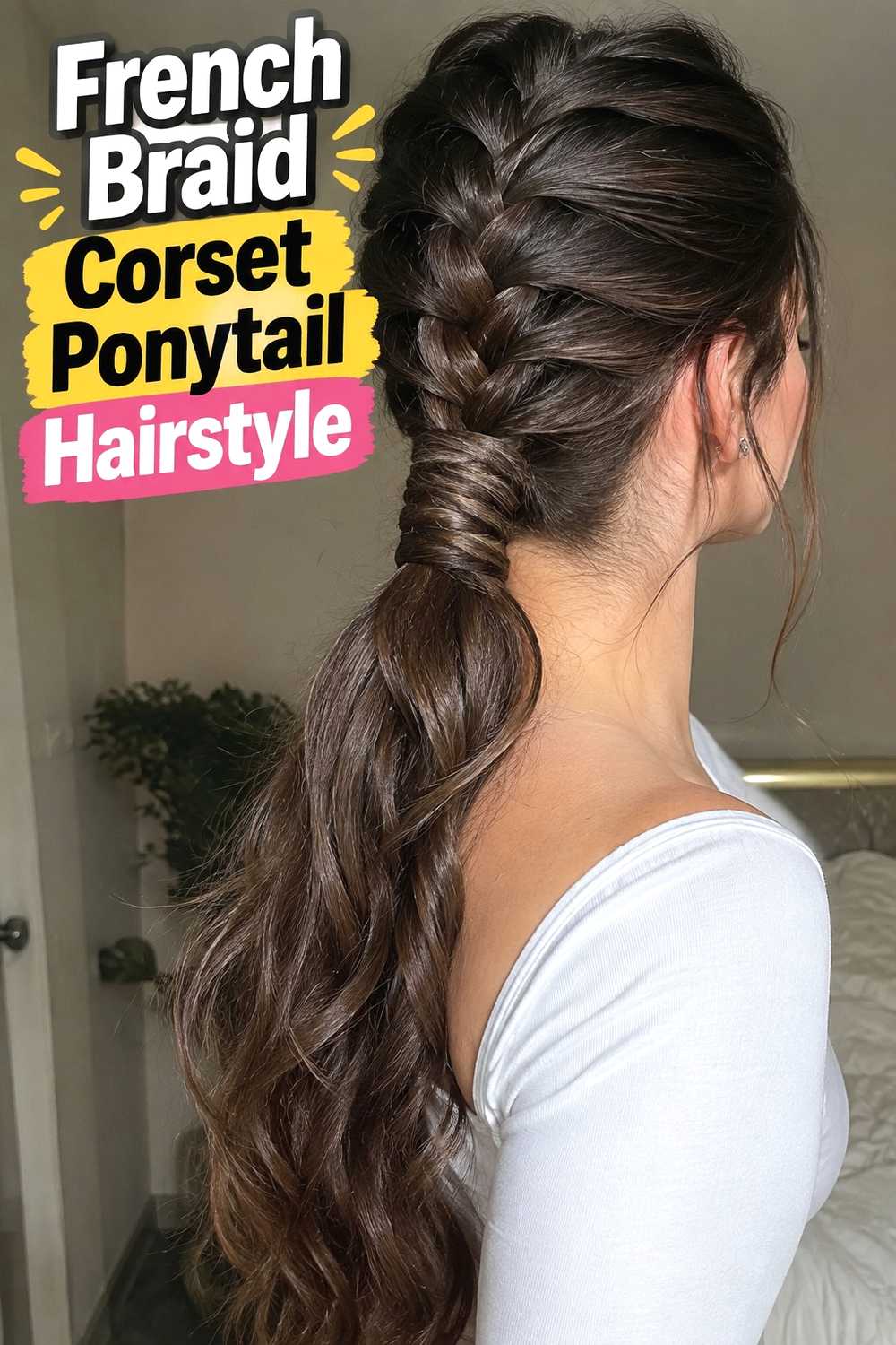10. French Braid Corset Ponytail Hairstyle