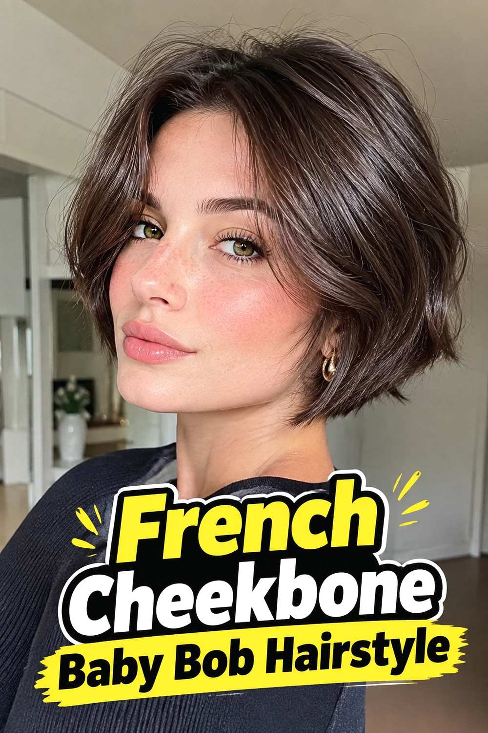 2. French Cheekbone Baby Bob Hairstyle