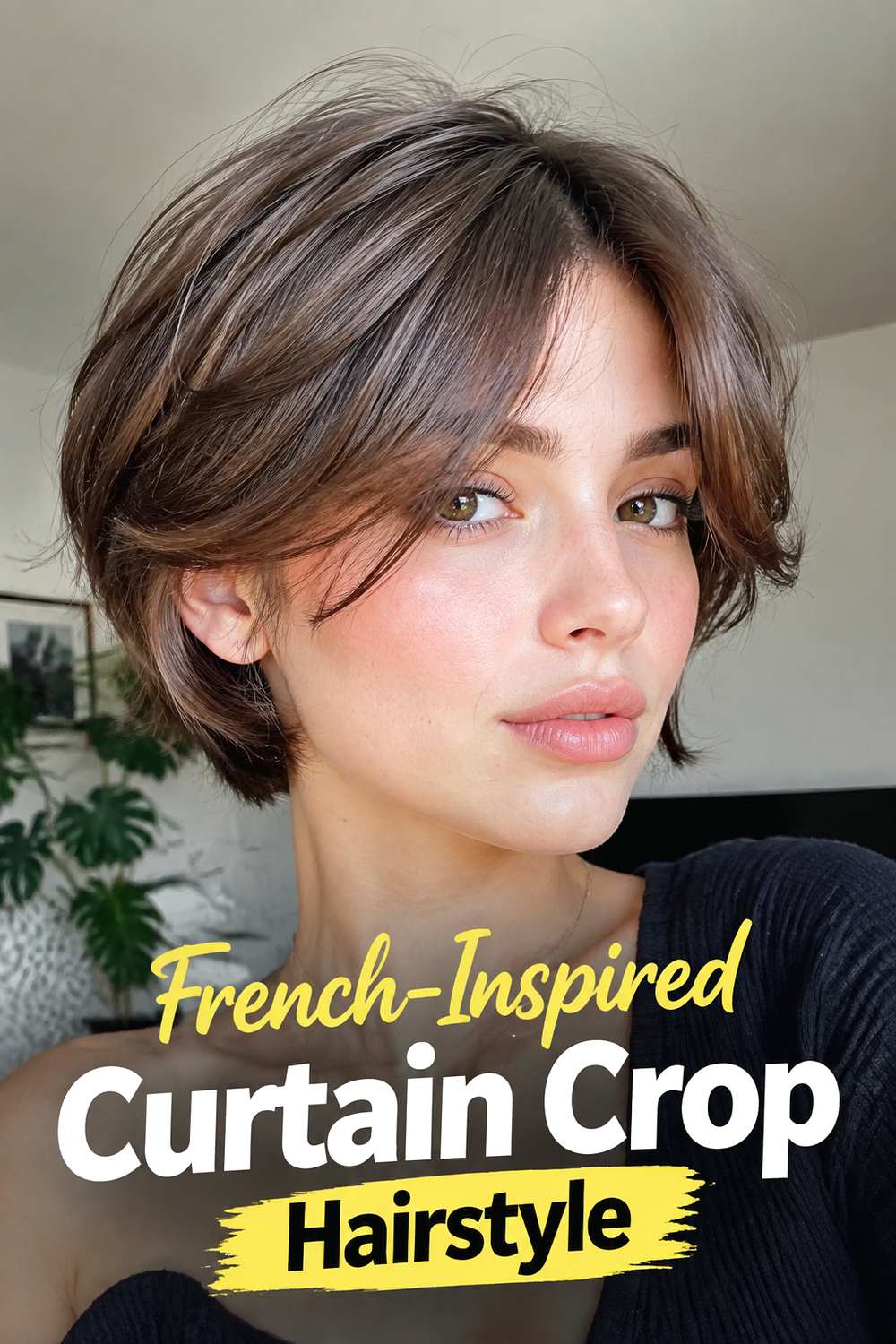 French-Inspired Curtain Crop Hairstyle