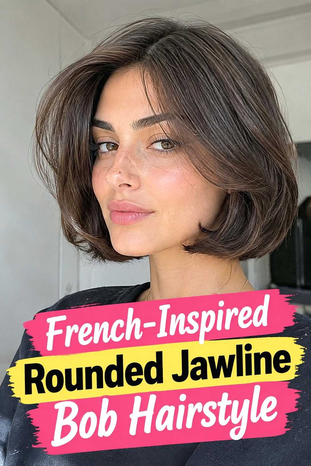 17. French Inspired Rounded Jawline Bob Hairstyle