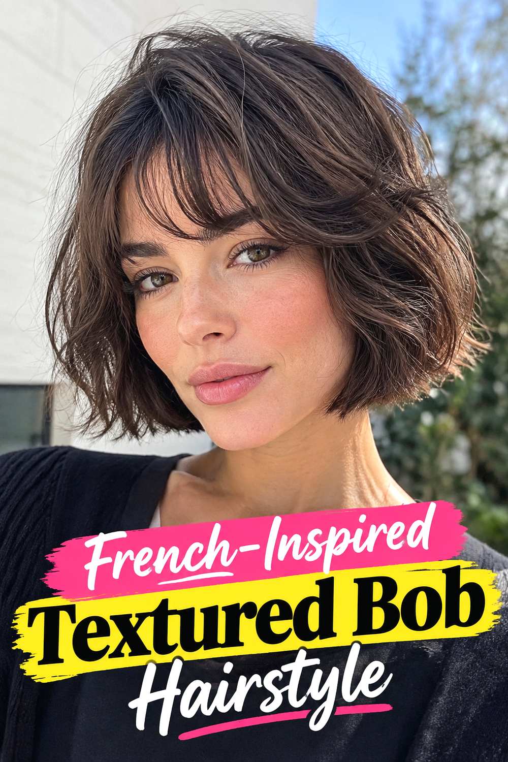 2. French Inspired Textured Bob Hairstyle