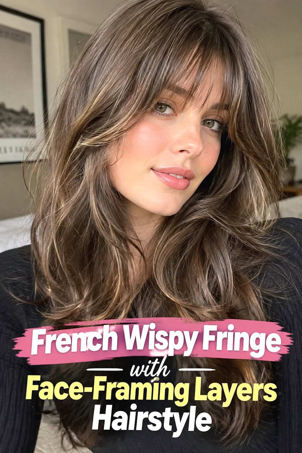 7. French Wispy Fringe With Face Framing Layers Hairstyle