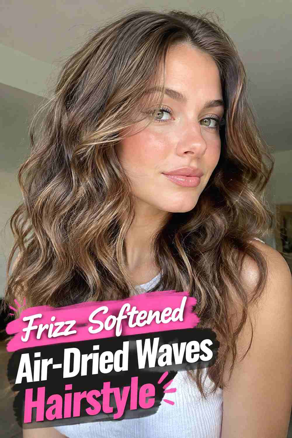 9. Frizz Softened Air Dried Waves Hairstyle