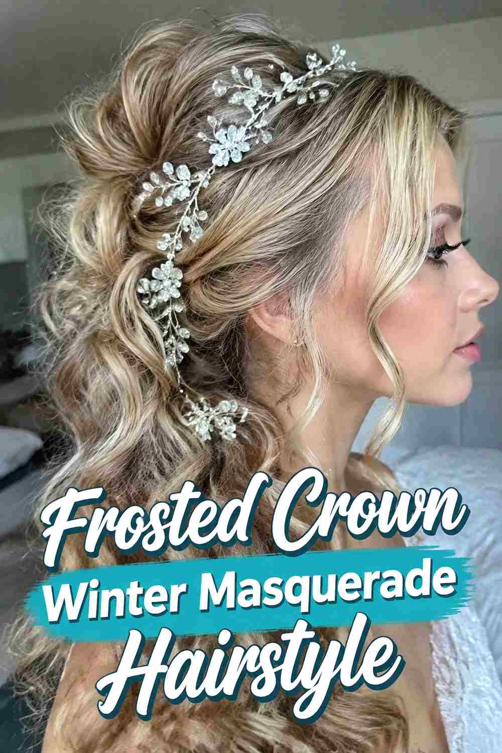 1. Frosted Crown Winter Masquerade Hairstyle