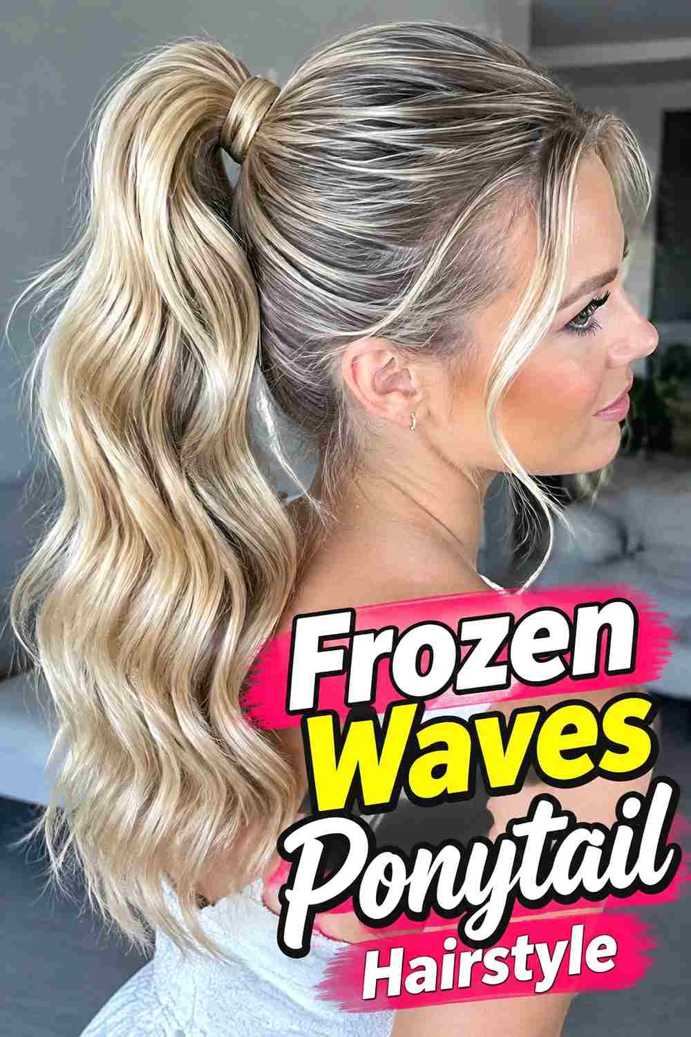 6. Frozen Waves Ponytail Hairstyle