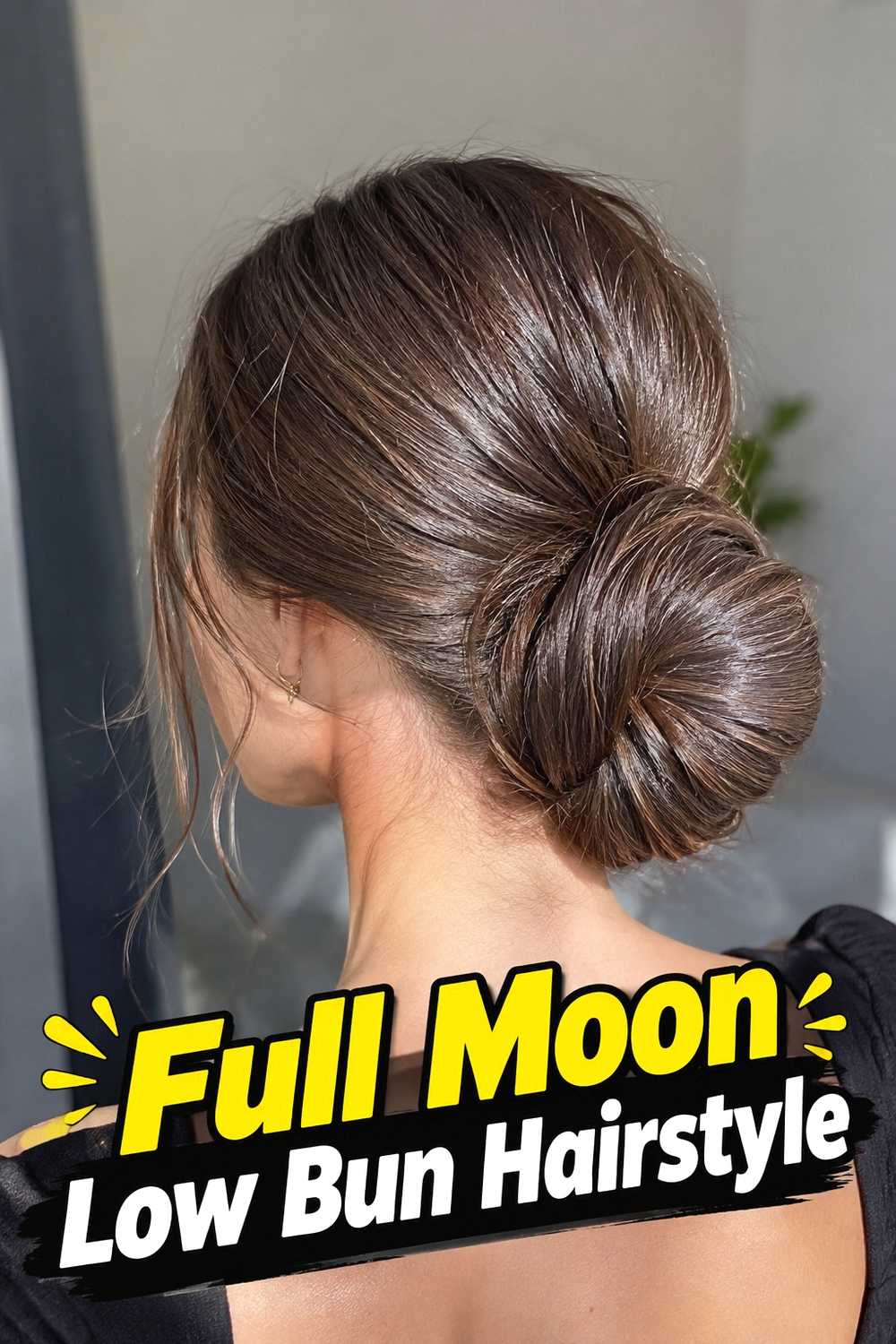 2. Full Moon Low Bun Hairstyle