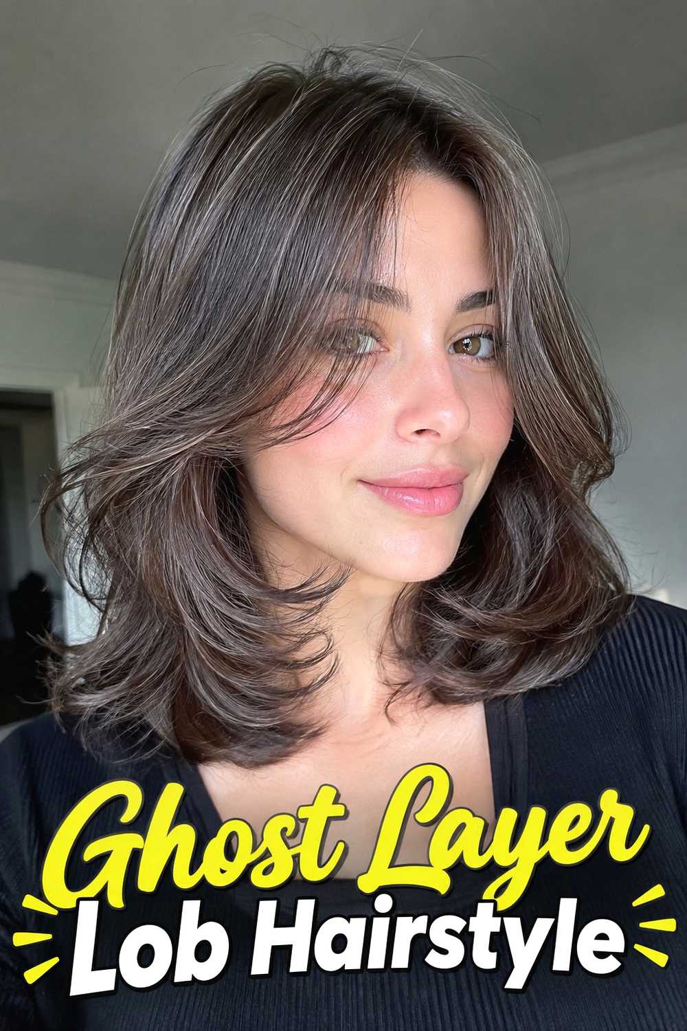 4. Ghost Layer Lob Hairstyle