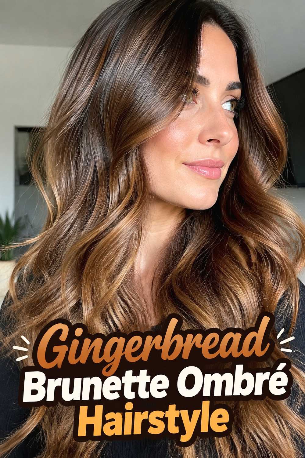 10. Gingerbread Brunette Ombre Hairstyle