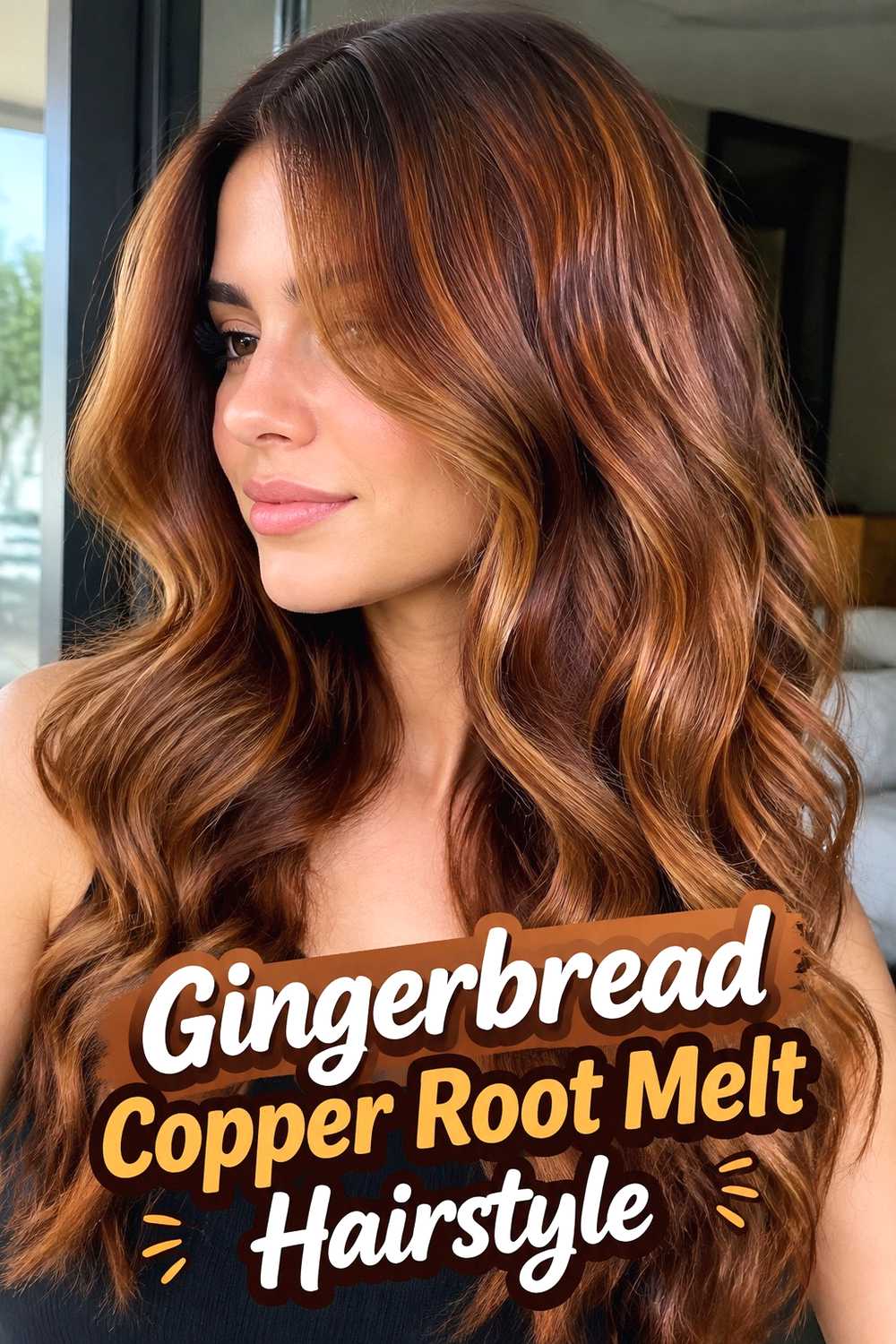 4. Gingerbread Copper Root Melt Hairstyle
