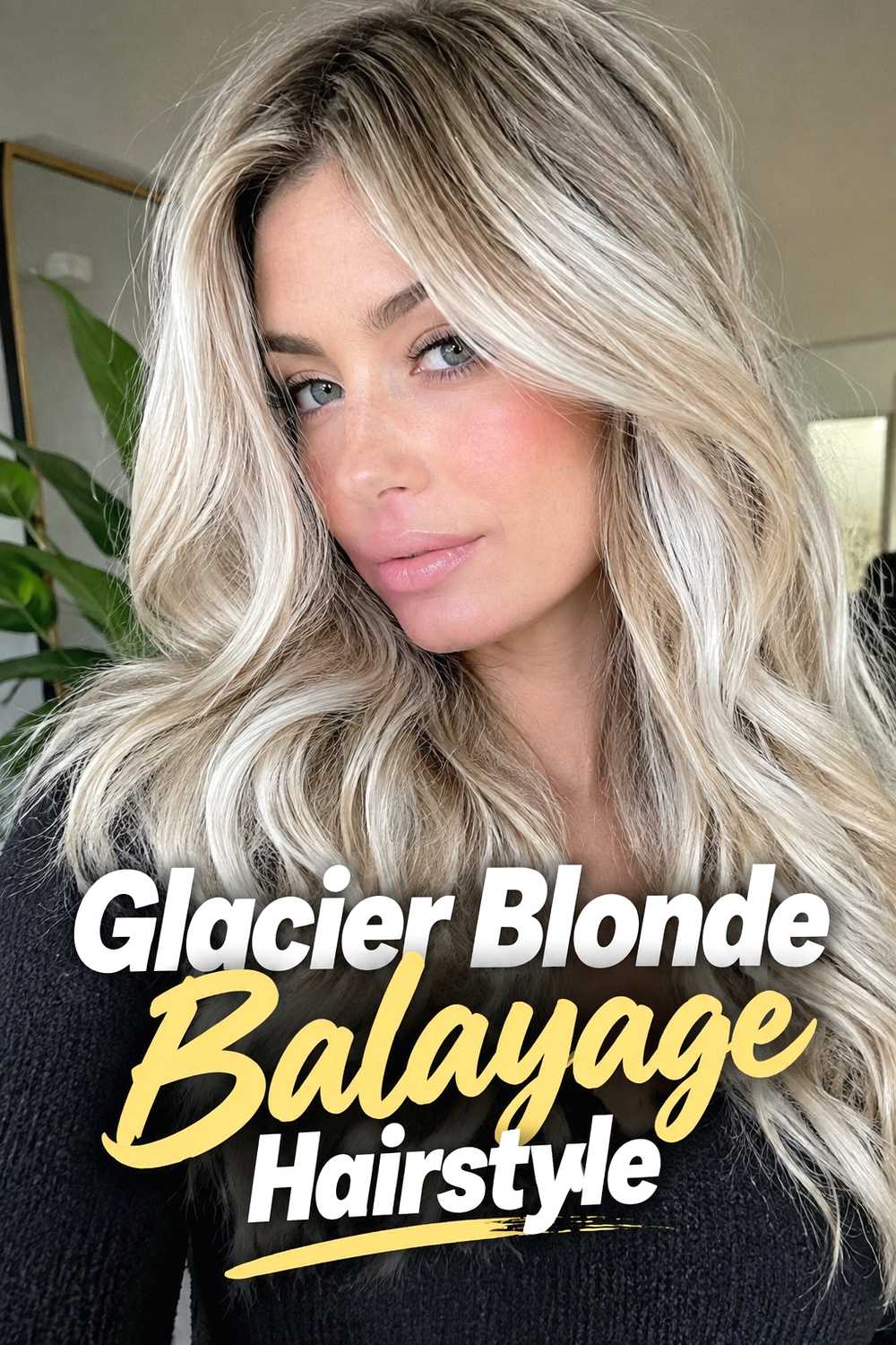 3. Glacier Blonde Balayage Hairstyle