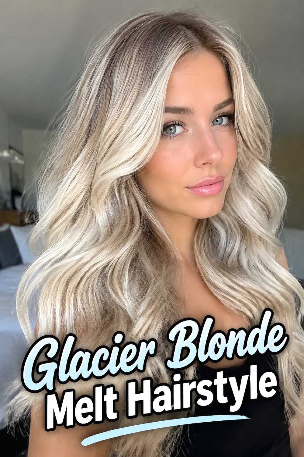14. Glacier Blonde Melt Hairstyle