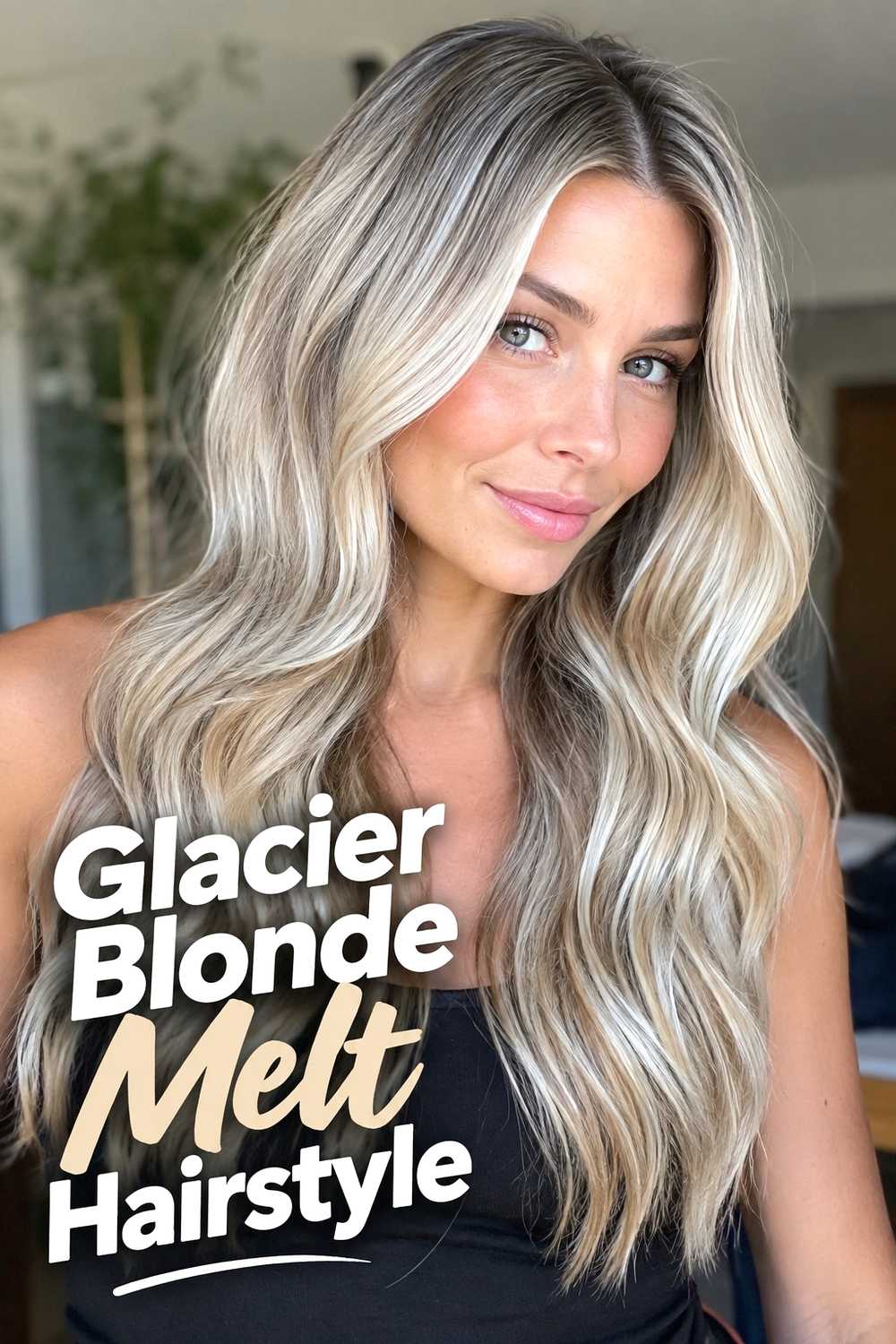 14. Glacier Blonde Melt Hairstyle