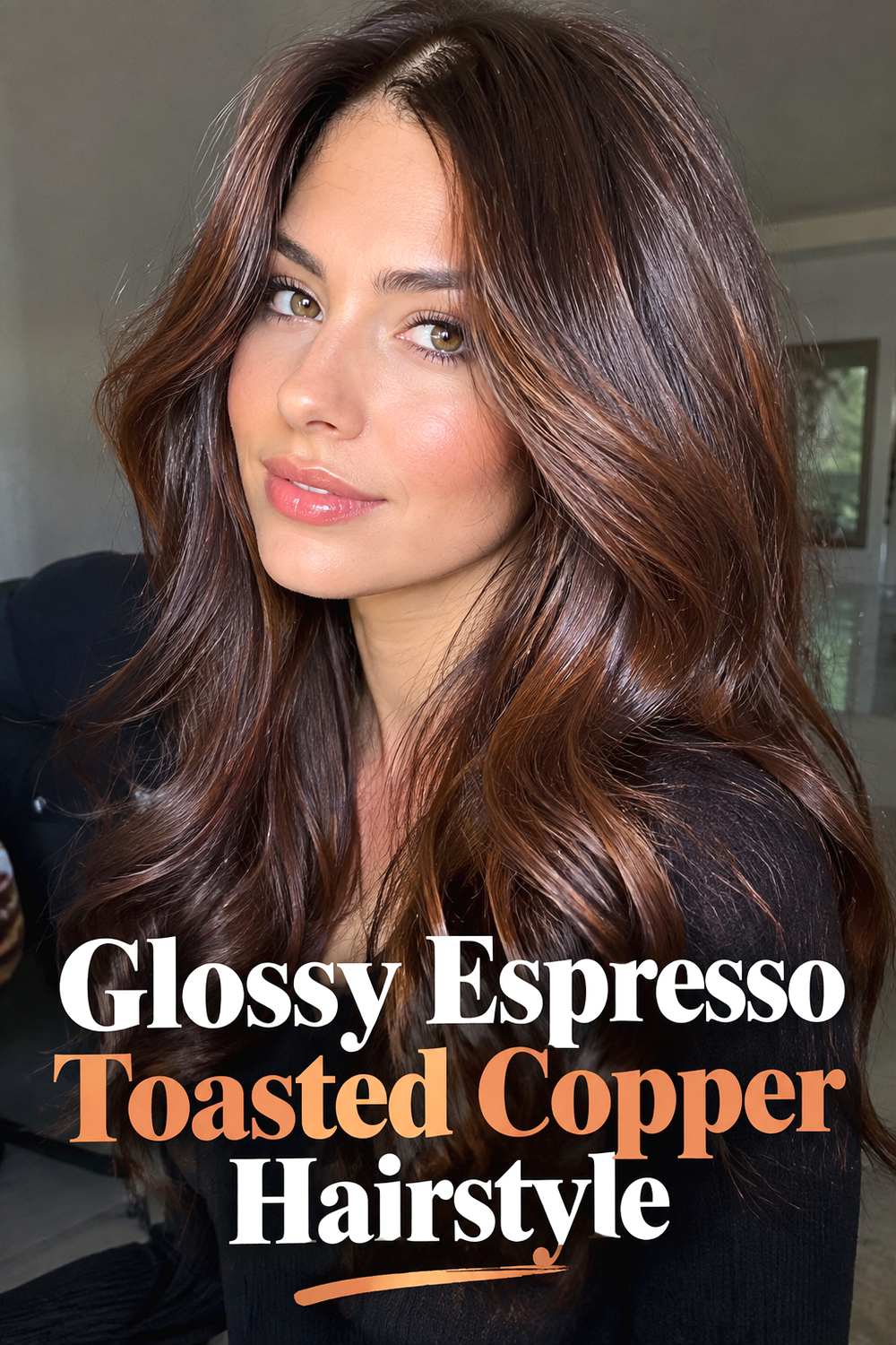 Glossy Espresso Toasted Copper Hairstyle