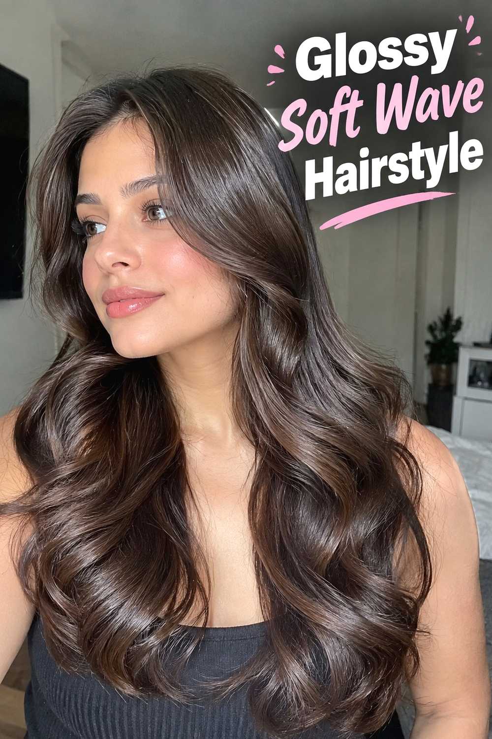 14. Glossy Soft Wave Hairstyle