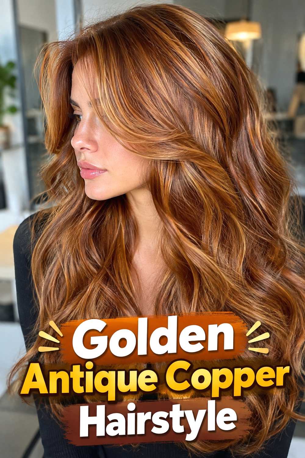 5. Golden Antique Copper Hairstyle