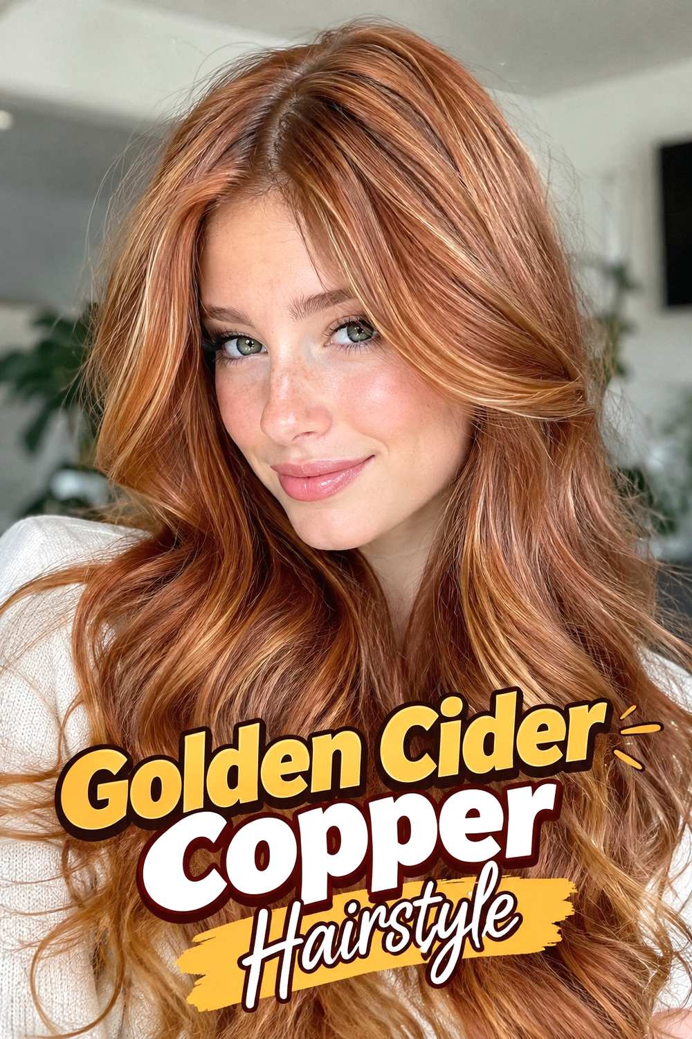 2. Golden Cider Copper Hairstyle