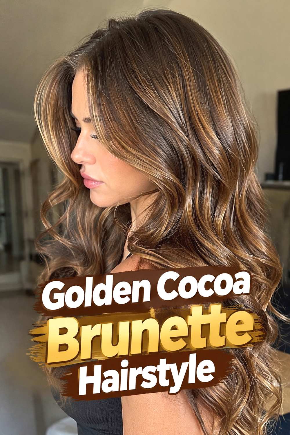 Golden Cocoa Brunette Hairstyle
