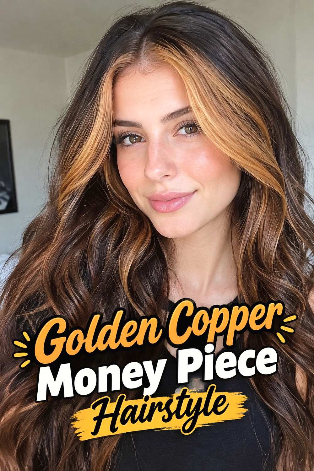 5. Golden Copper Money Piece Hairstyle