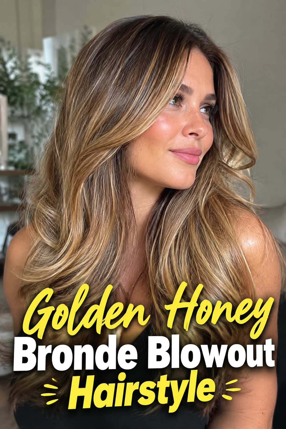 Golden Honey Bronde Blowout Hairstyle