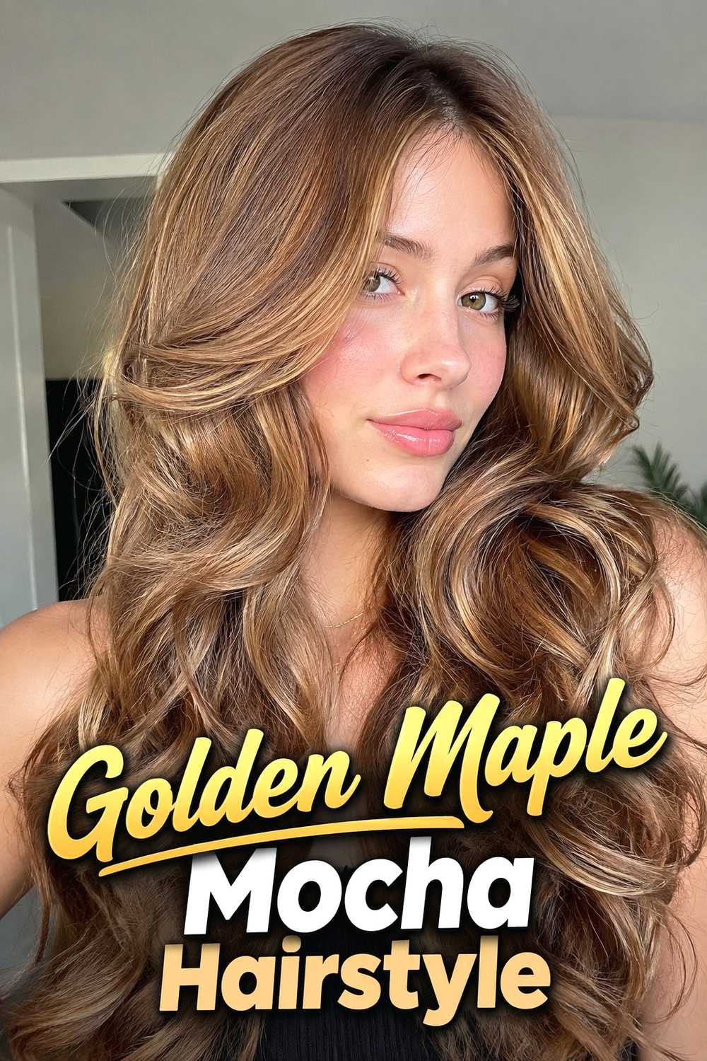 4. Golden Maple Mocha Hairstyle