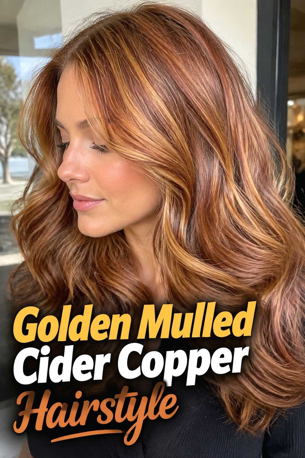 4. Golden Mulled Cider Copper Hairstyle
