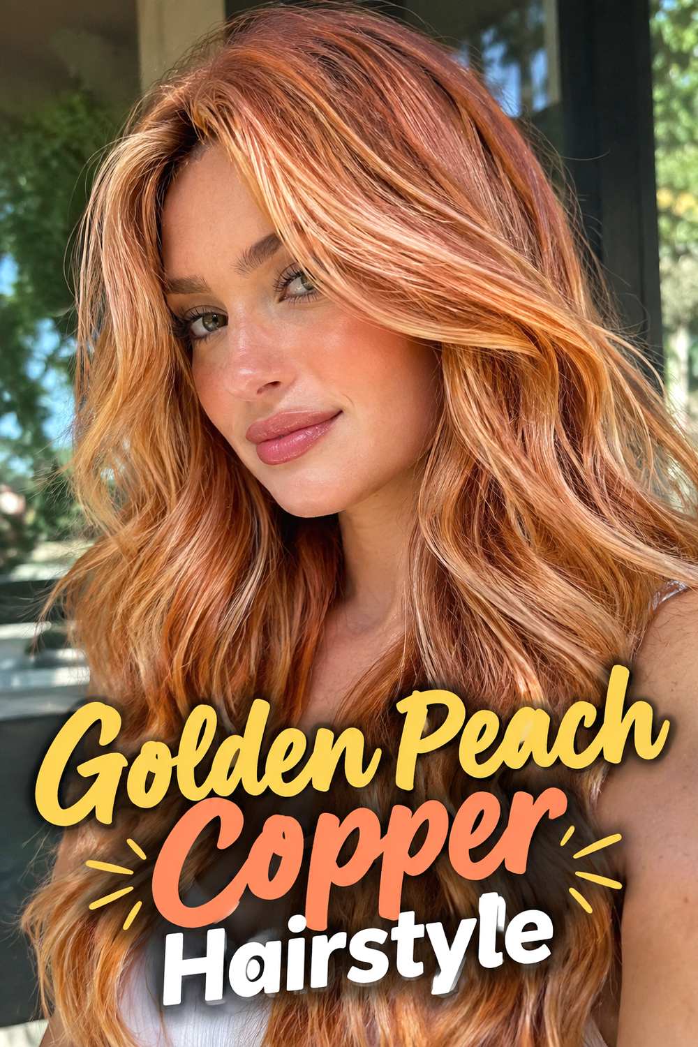 5. Golden Peach Copper Hairstyle