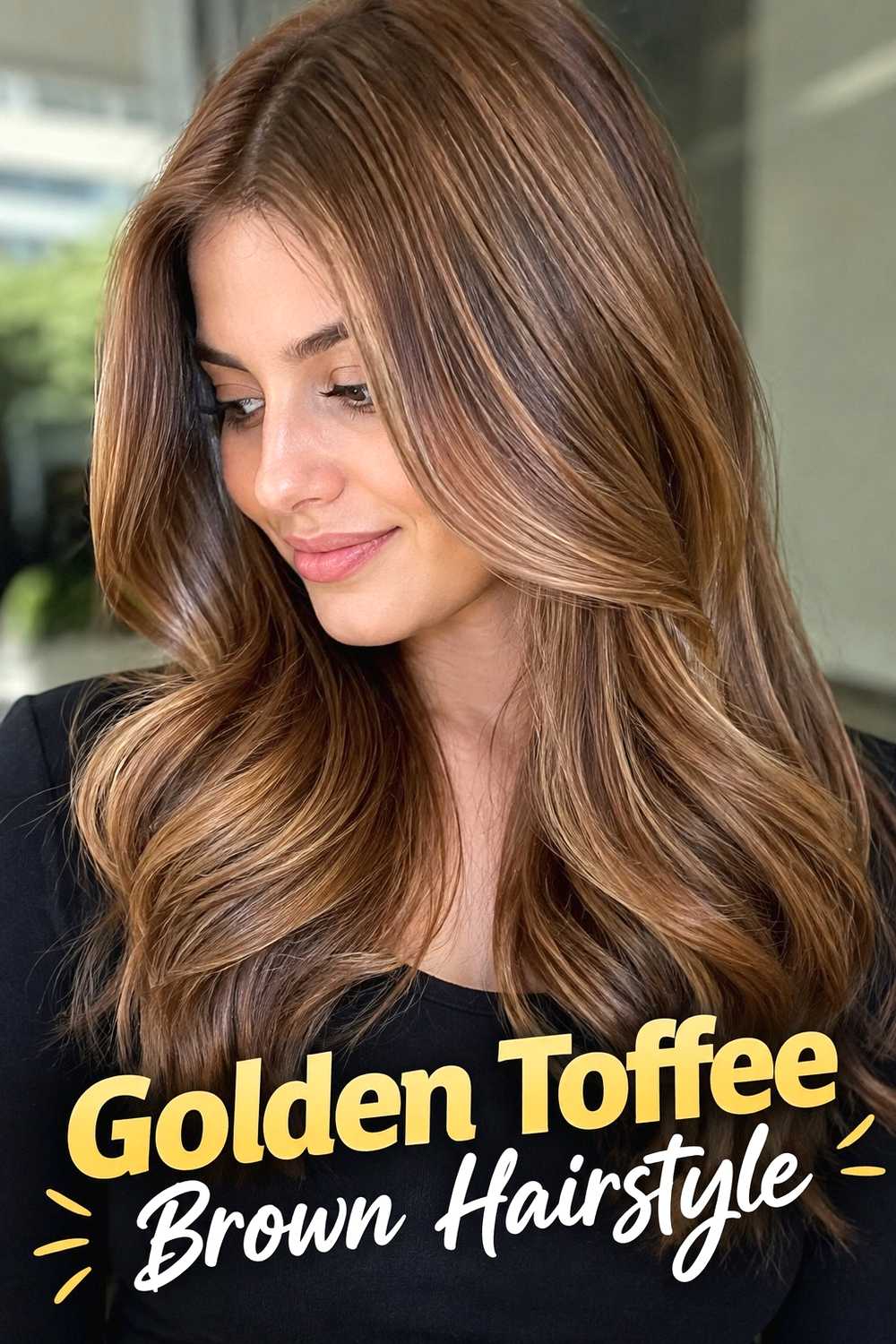 2. Golden Toffee Brown Hairstyle