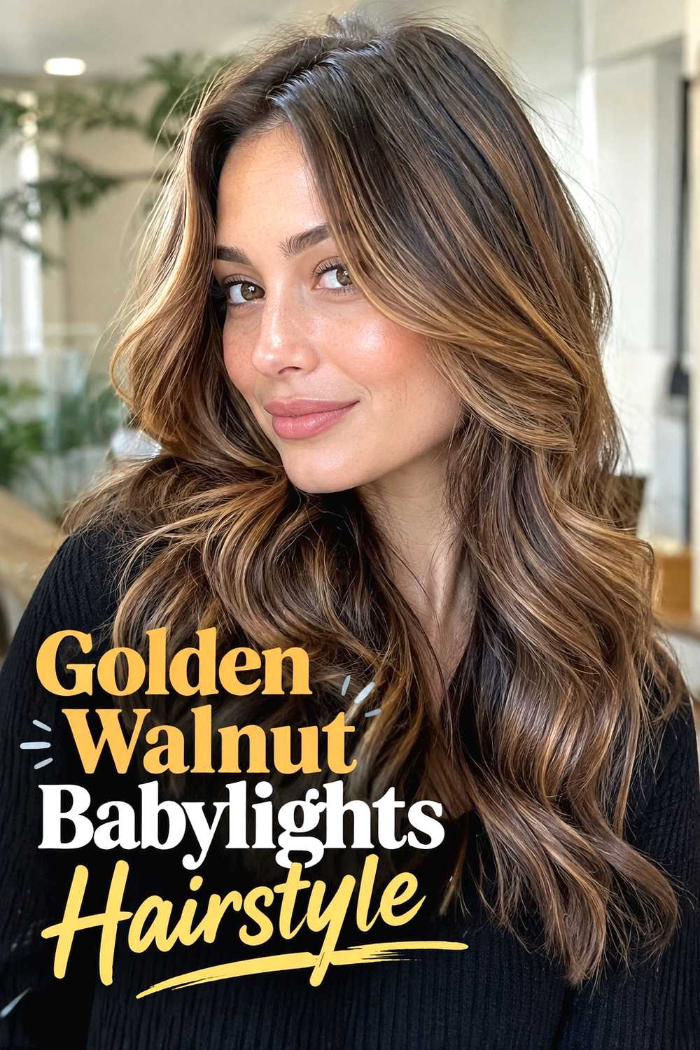 17. Golden Walnut Babylights Hairstyle