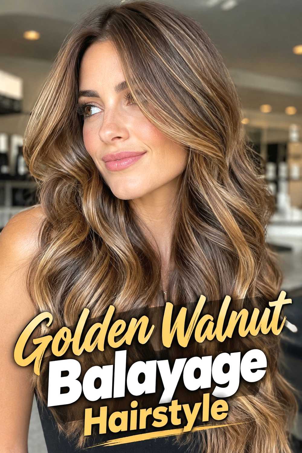 2. Golden Walnut Balayage Hairstyle