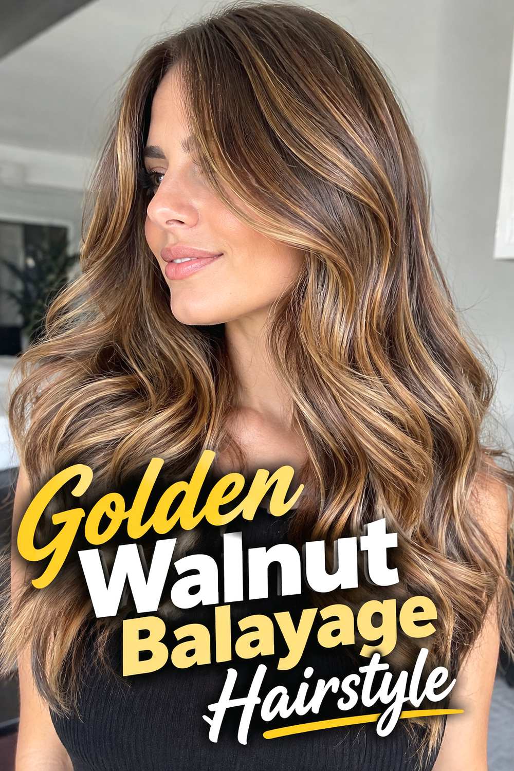 2. Golden Walnut Balayage Hairstyle