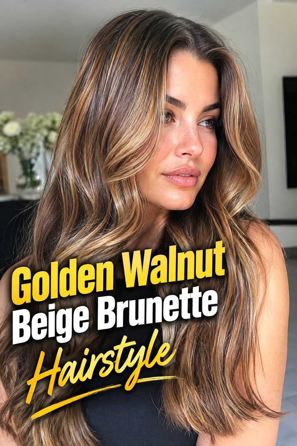 8. Golden Walnut Beige Brunette Hairstyle