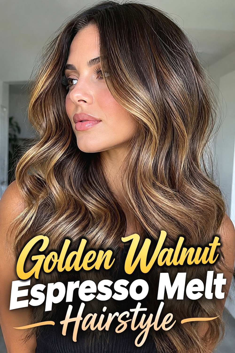 12. Golden Walnut Espresso Melt Hairstyle